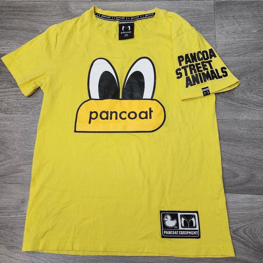 PEACOAT Yellow Shirt Size XS‎ Duck Popeyes Pancoa Street Animal K-Pop Korean